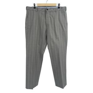 Brooks Brothers Advantage Chino Clark Fit 38x30 Grey Plaid Dress Pants